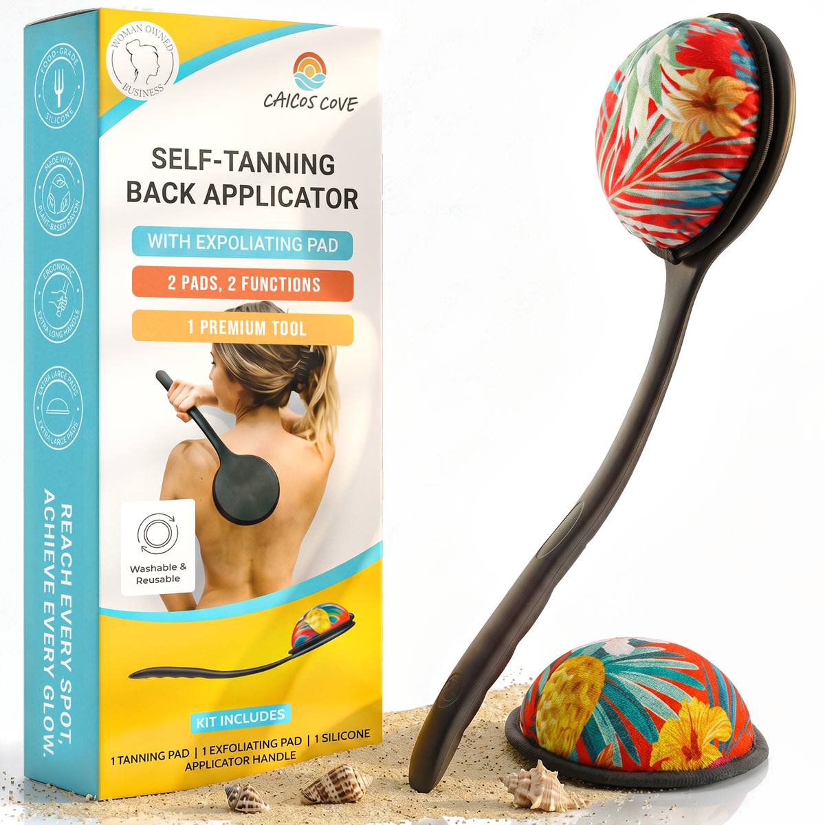 Self-Tanning Back Applicator and Exfoliating Body Tool