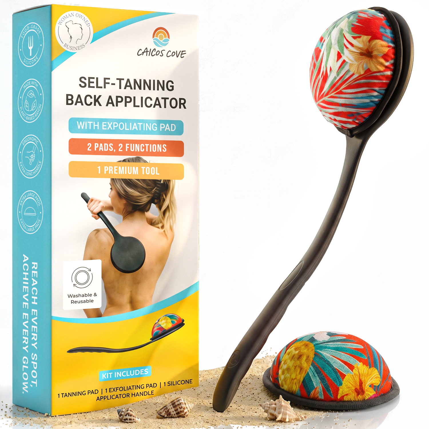 Self-Tanning Back Applicator and Exfoliating Body Tool
